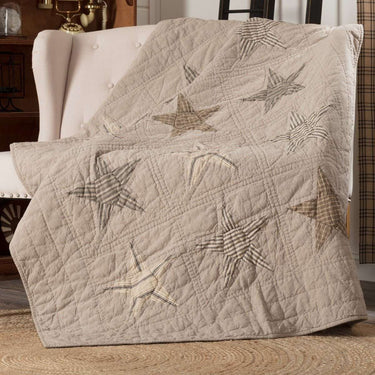 Sawyer Mill Star Charcoal Quilted Throw, 60